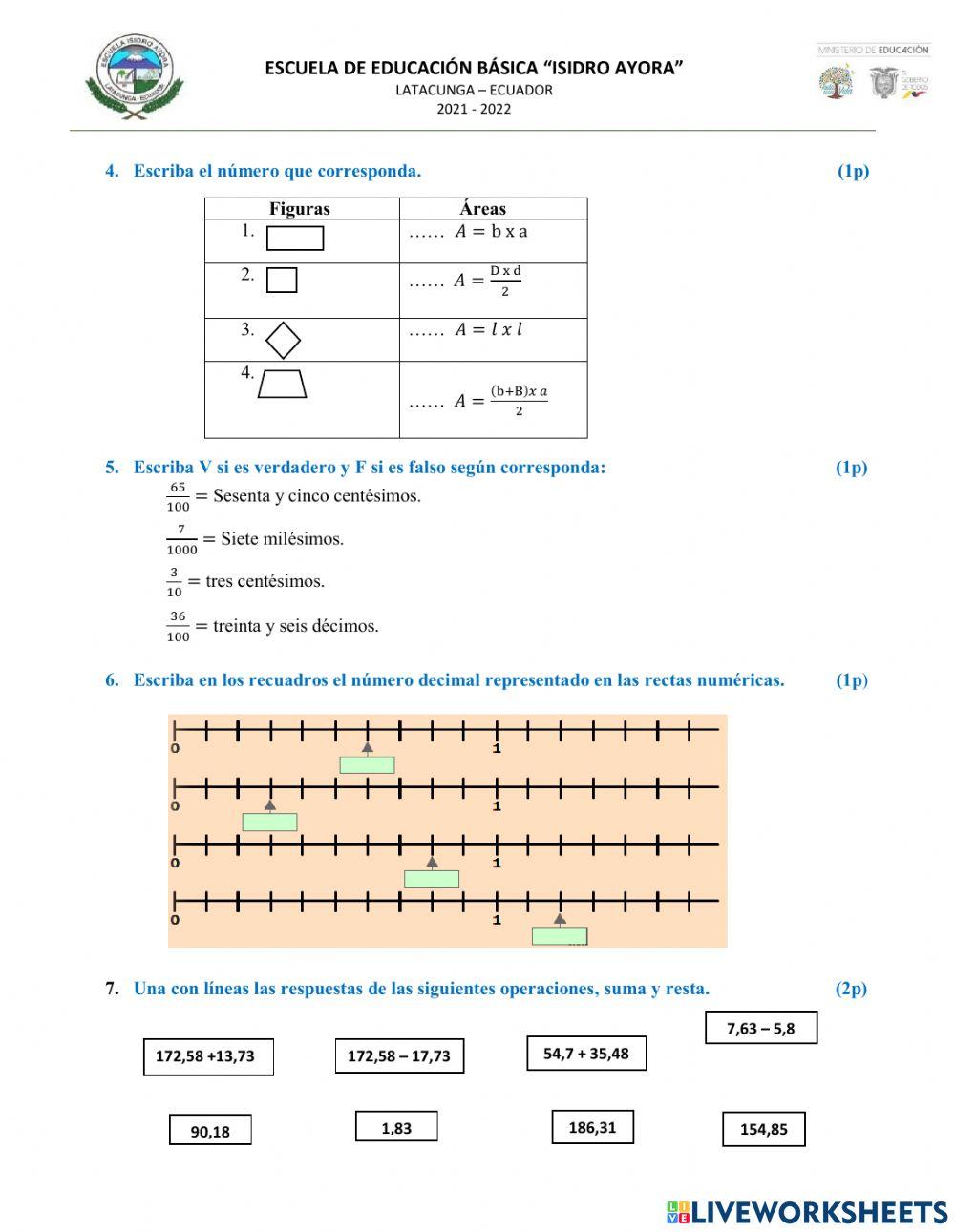 Evaluación-Matemática