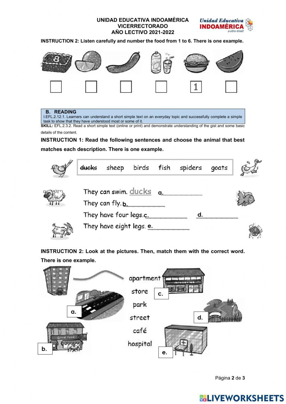 Evaluación quimestral