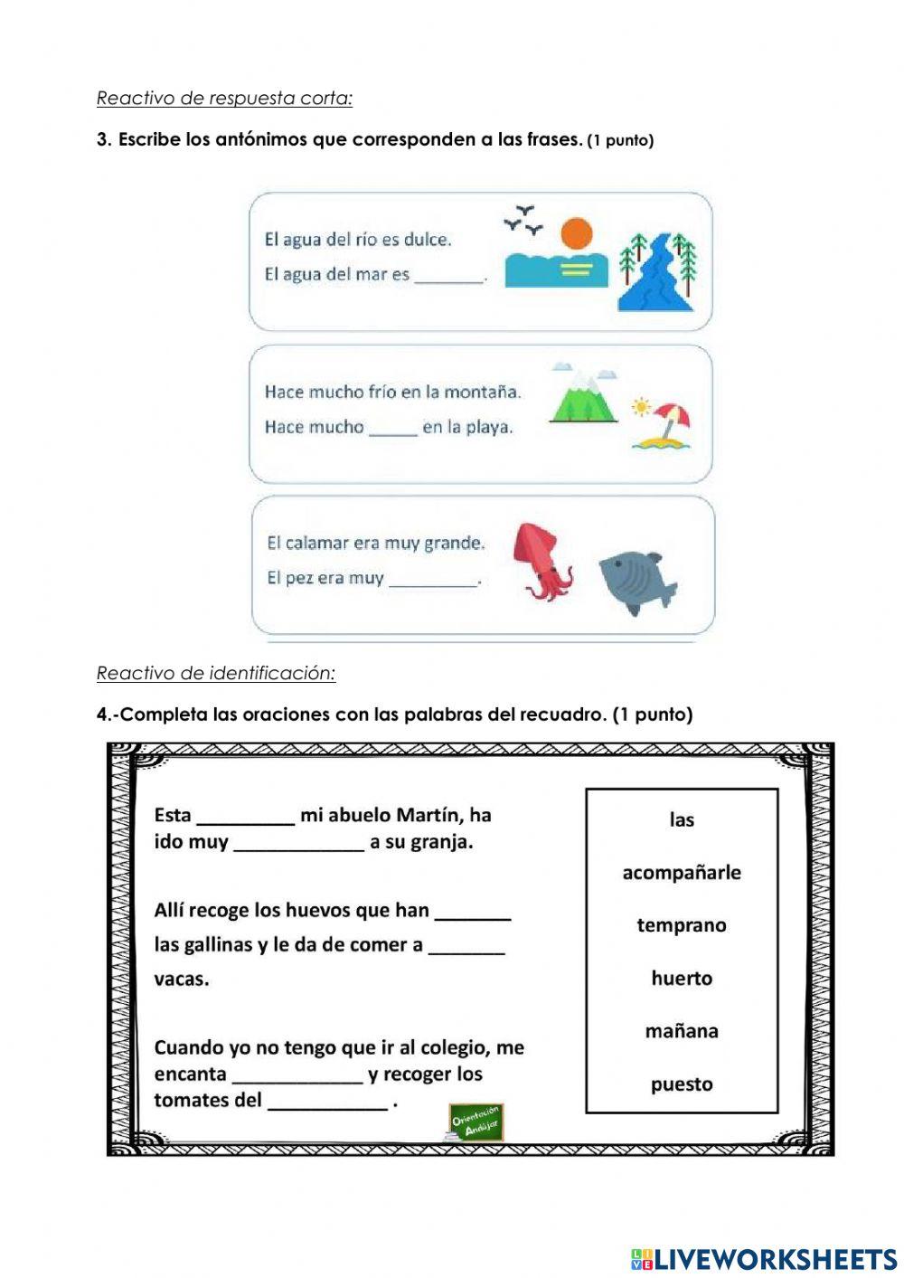 Evaluación Lengua