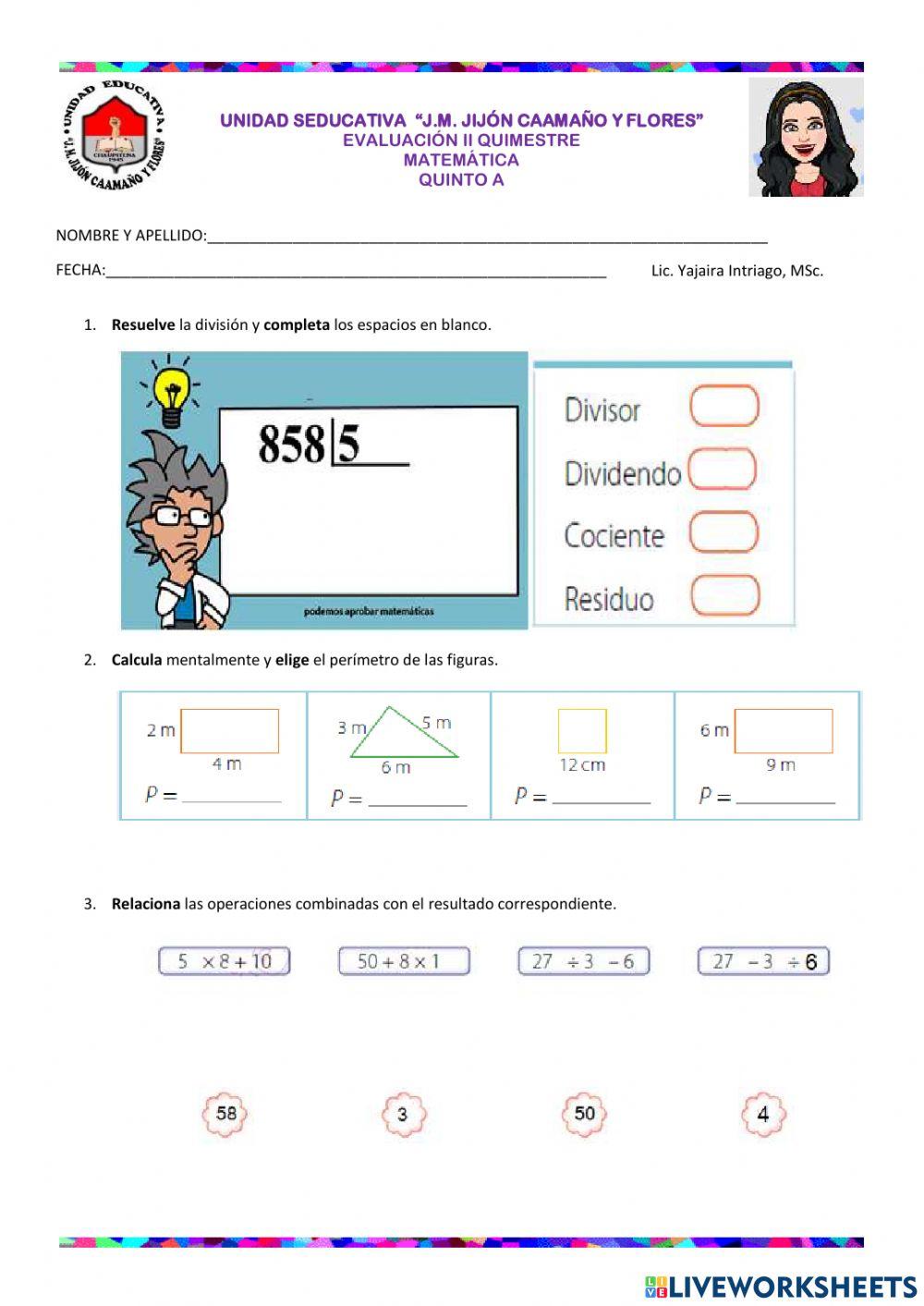 Evaluación de aprendizajes