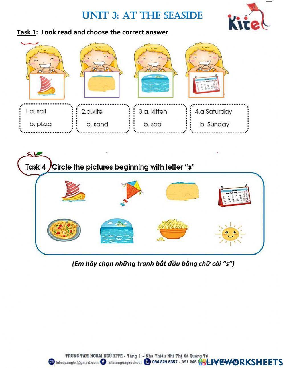 Unit 3: at the seaside -BT BỔ TRỢ TIẾNG ANH 2