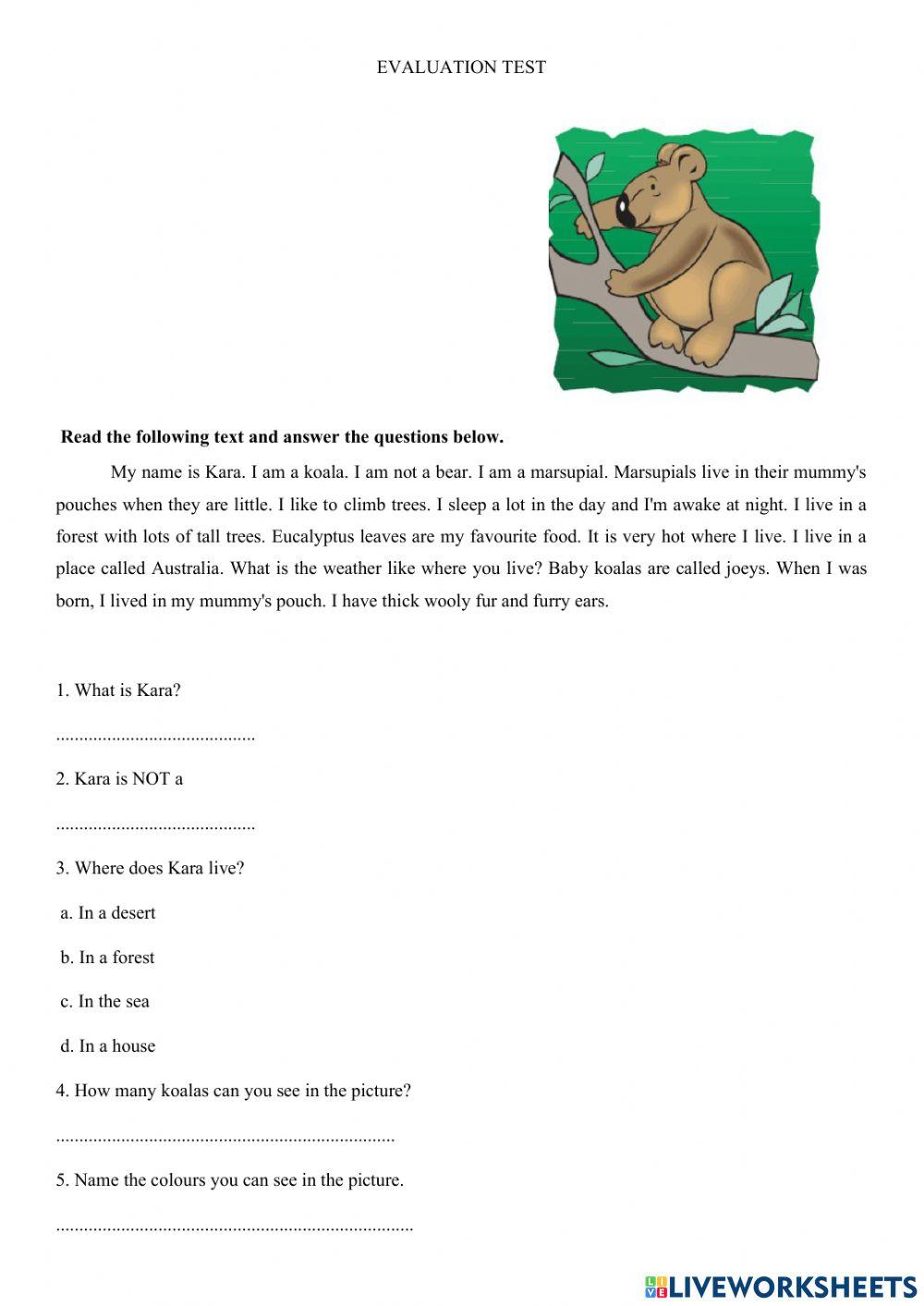 Reading comprehension