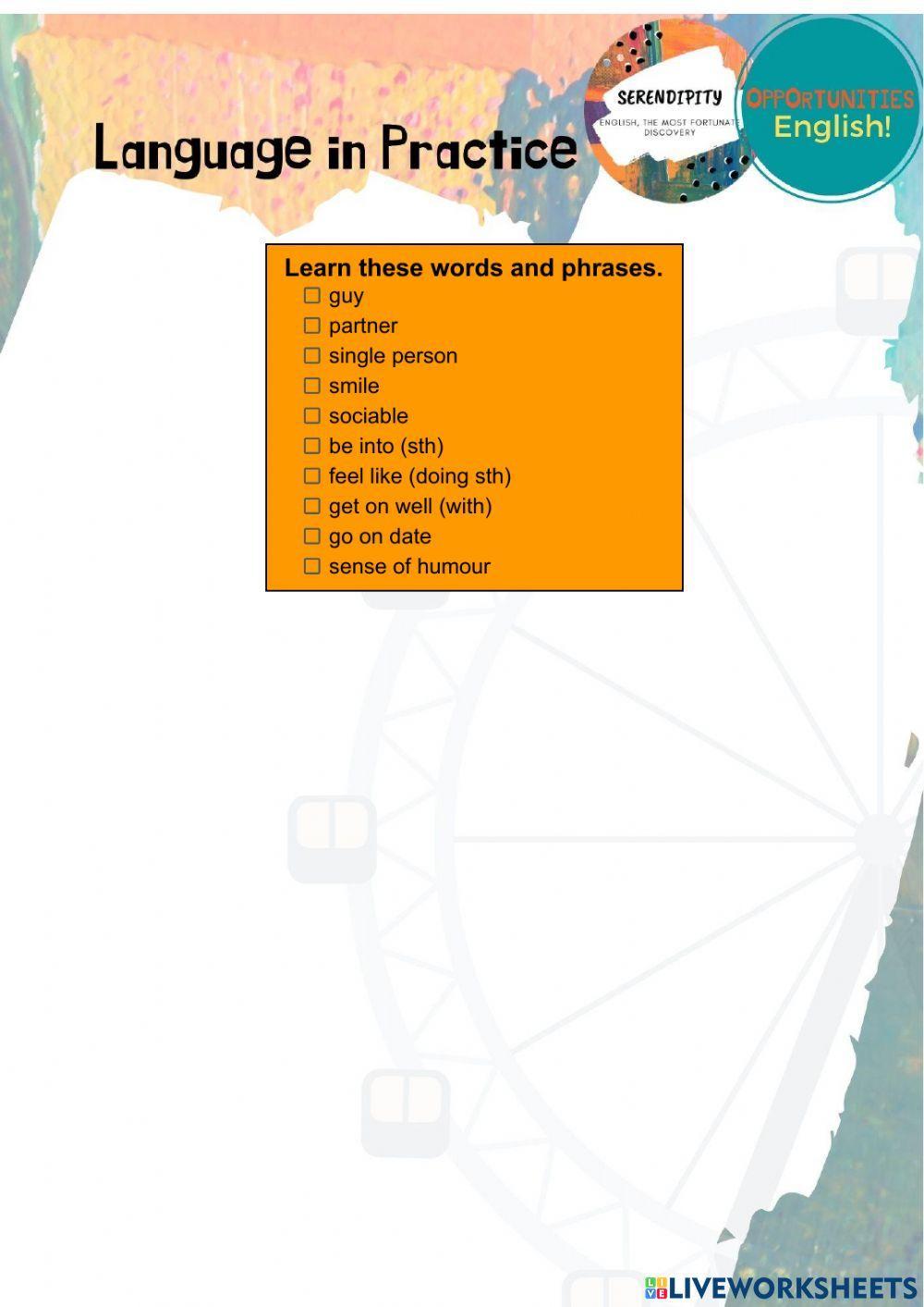 Unit 1b, pre intermediate homework