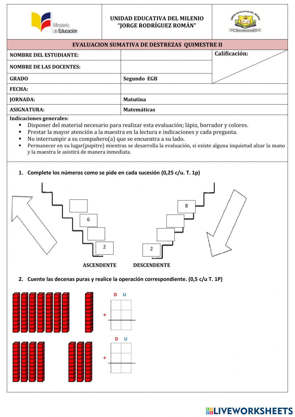 Examen-Matemática QII-2do AEB