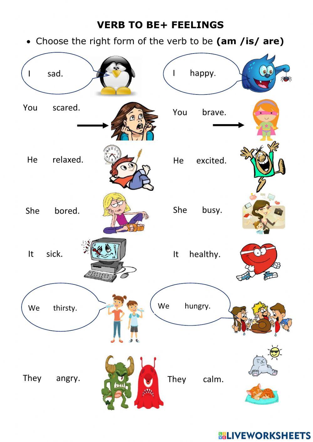 Verb to be - feelings