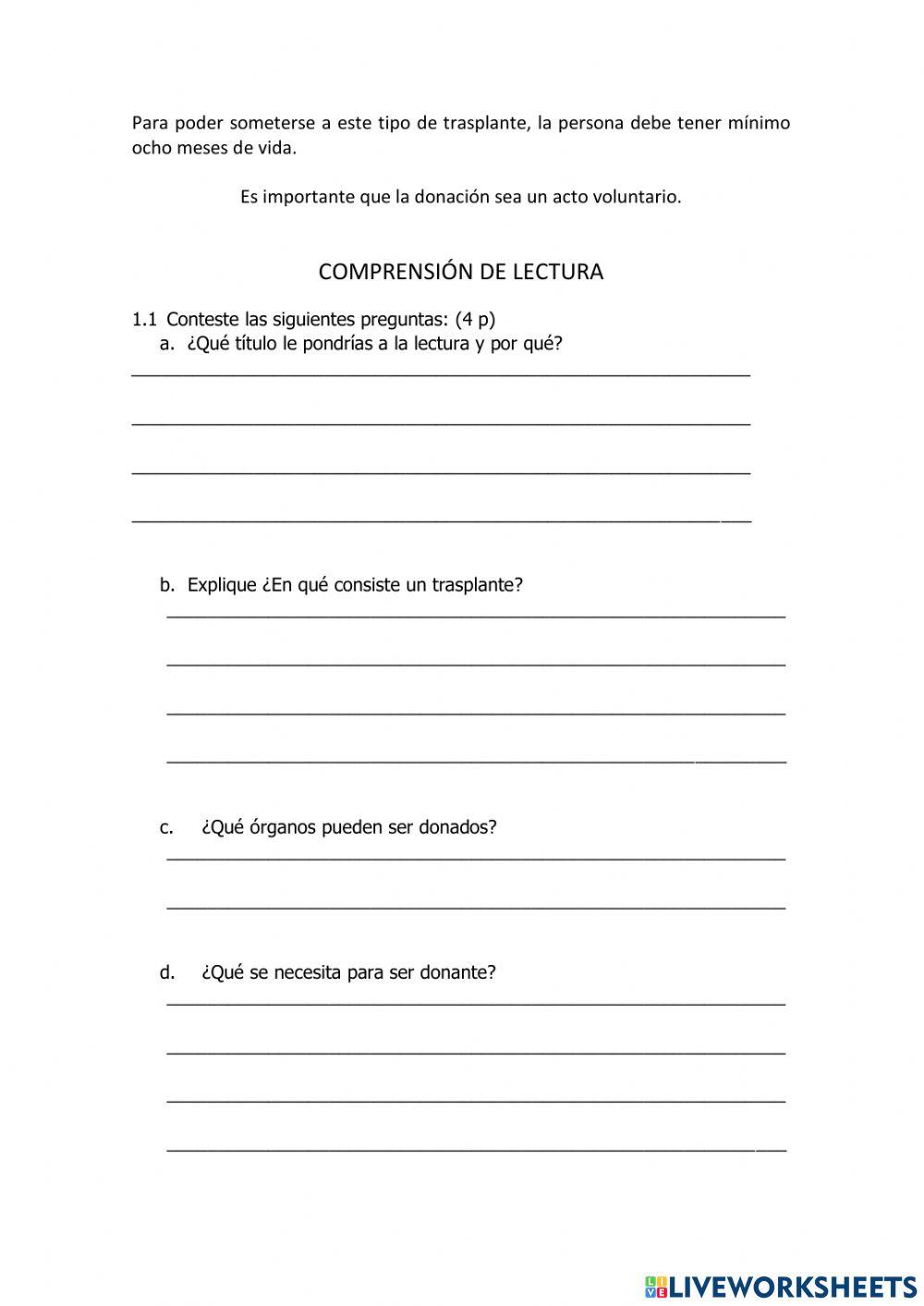 Comprensión lectora