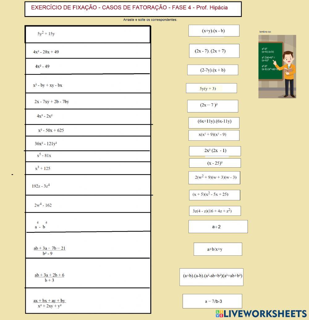 Casos de fatoração fase 4