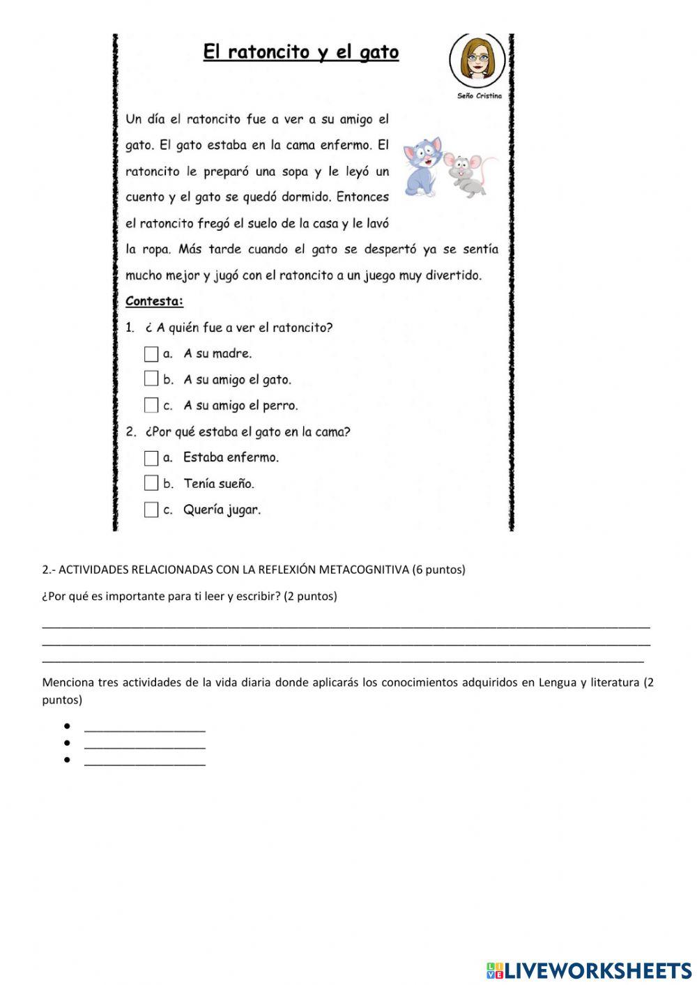 Evaluación quimestral 2