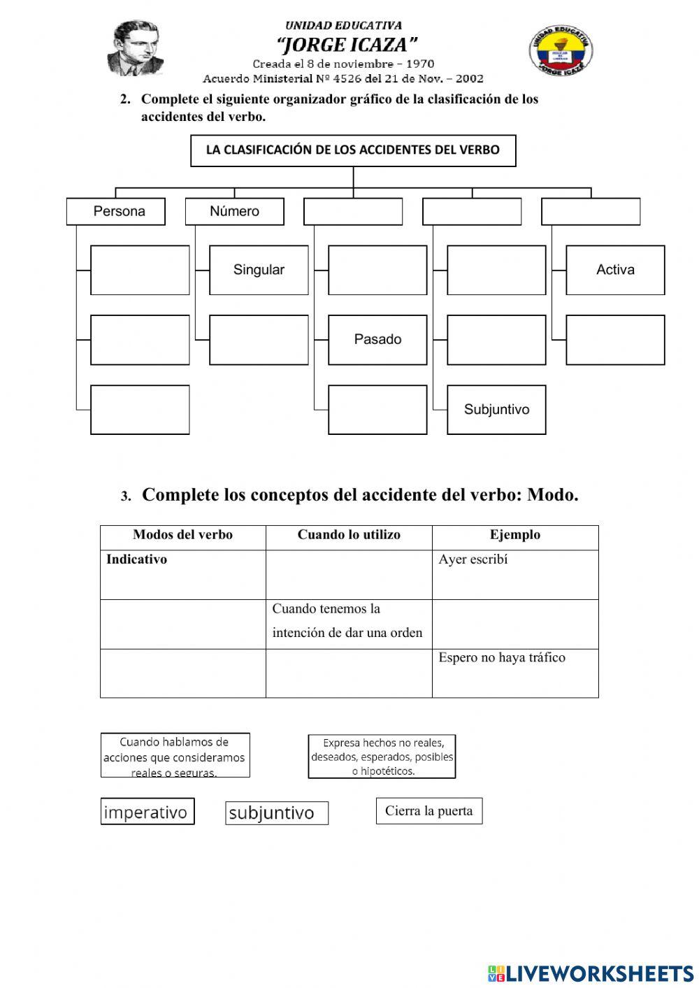 Evaluación LENGUA Y LITERATURA de Segundo parcial del Segundo Quimestre