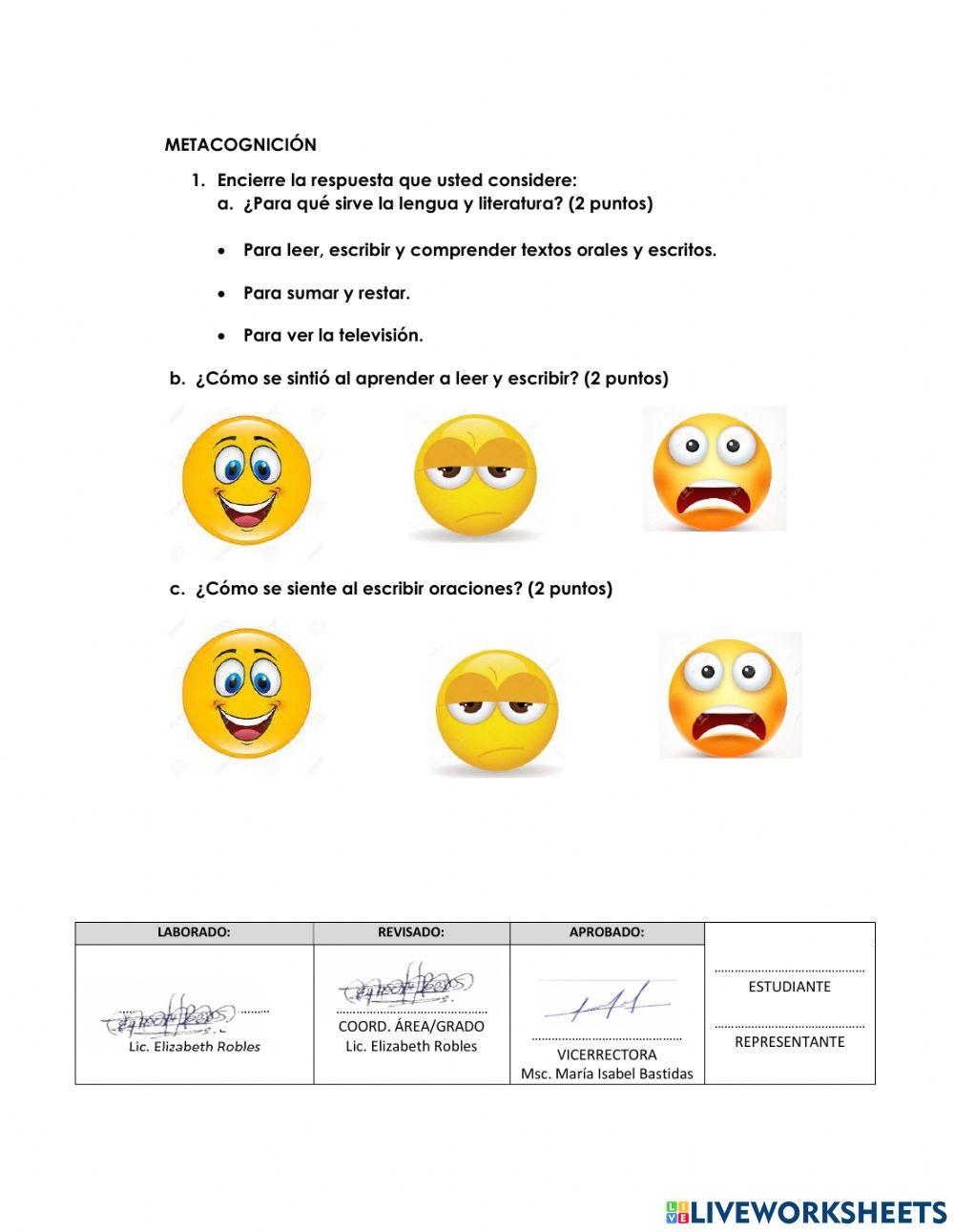 EXAMEN DE SEGUNDO QUIMESTRE LENGUA