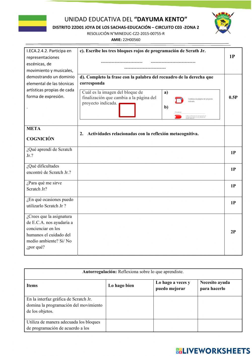 Examen de Educación Cultural y Artística