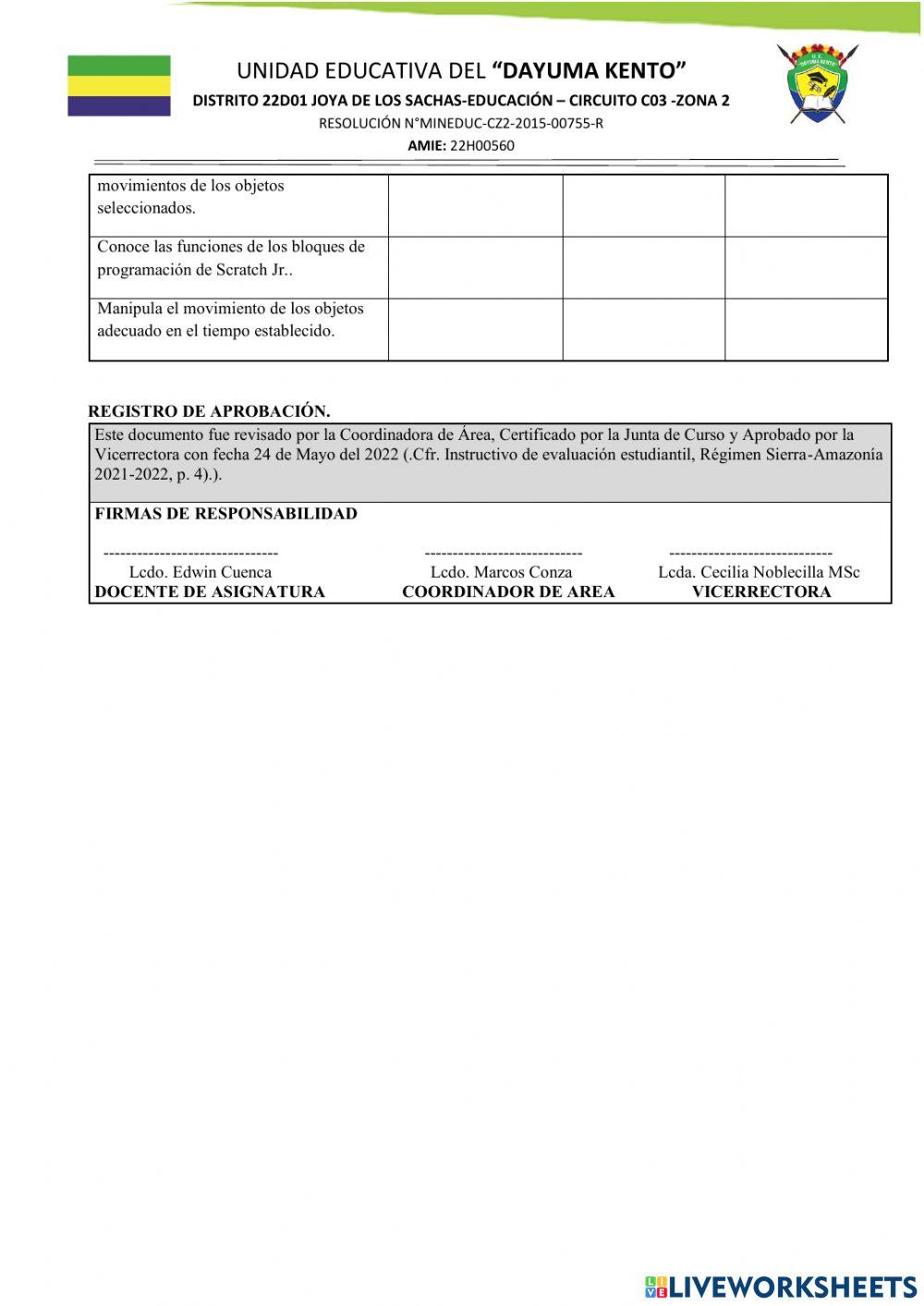 Examen de Educación Cultural y Artística