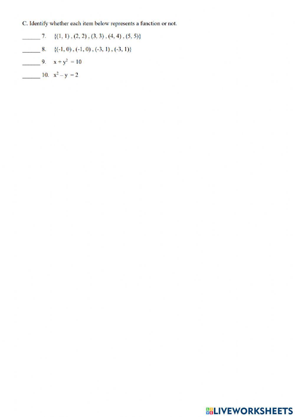 Relations and Functions