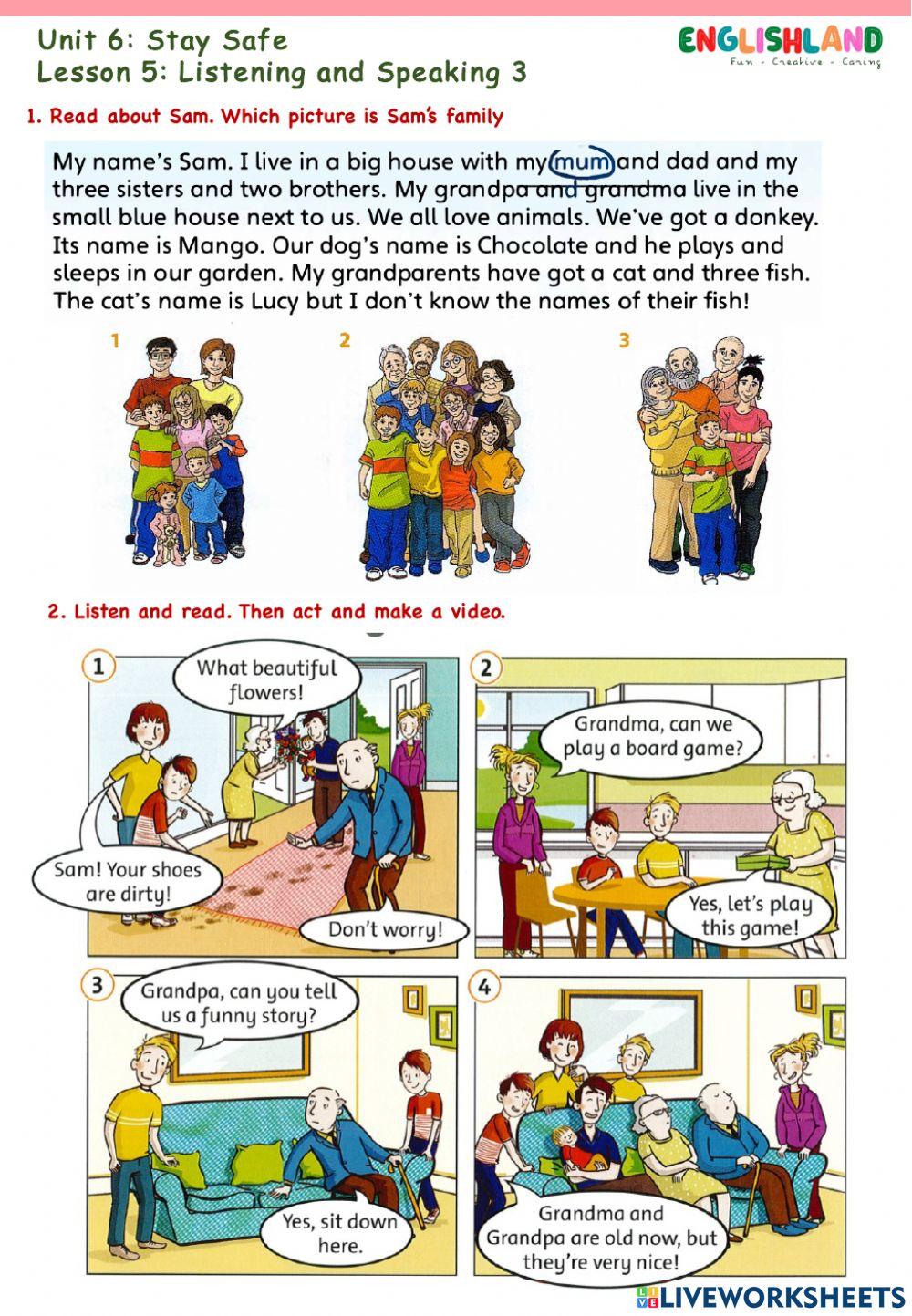 U6 Lesson 5 Listening and Speaking 3