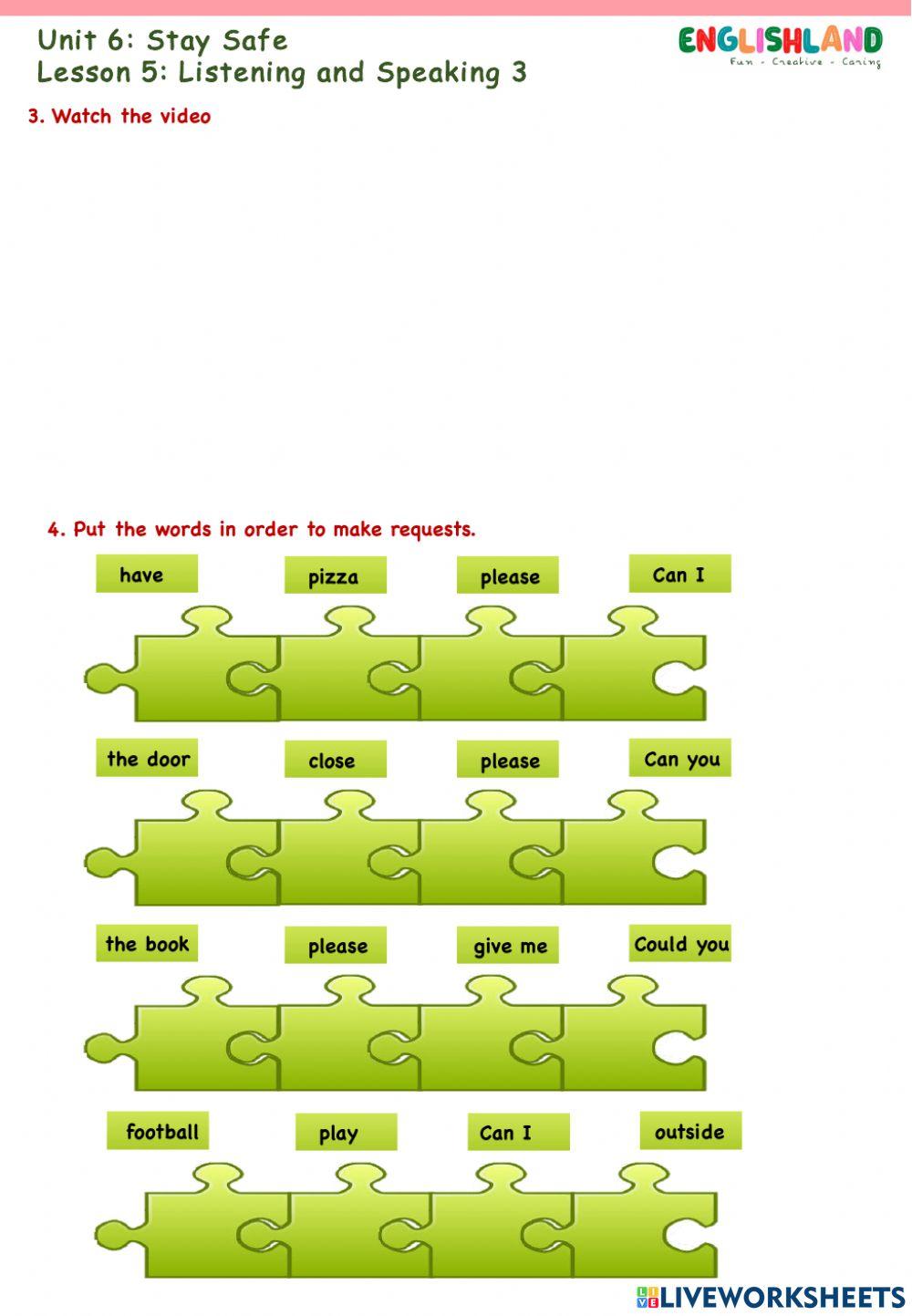 U6 Lesson 5 Listening and Speaking 3