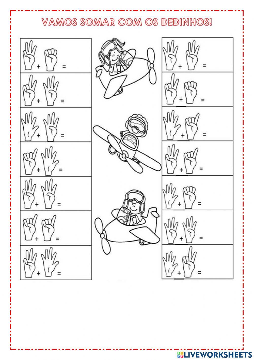 Adição com os dedinhos