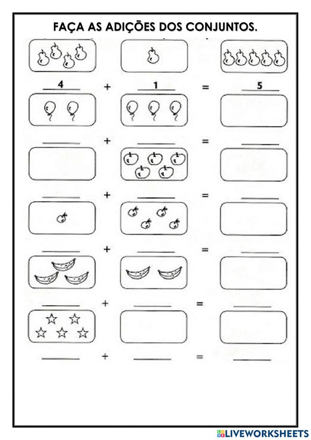 Adição do número 5