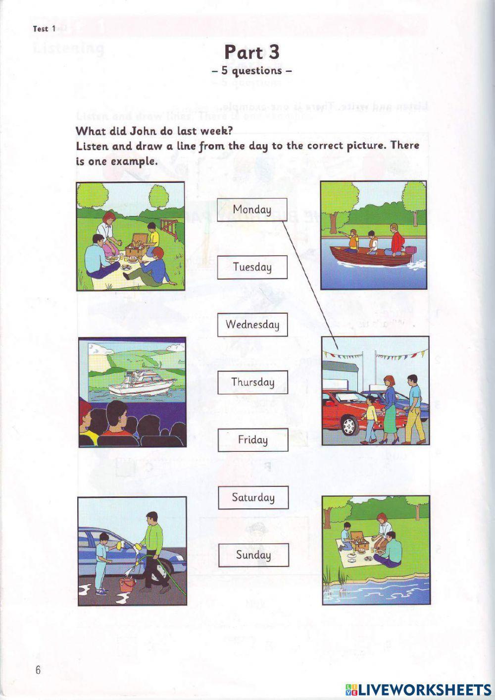 Movers - Test 1 - Book 6 - Listening