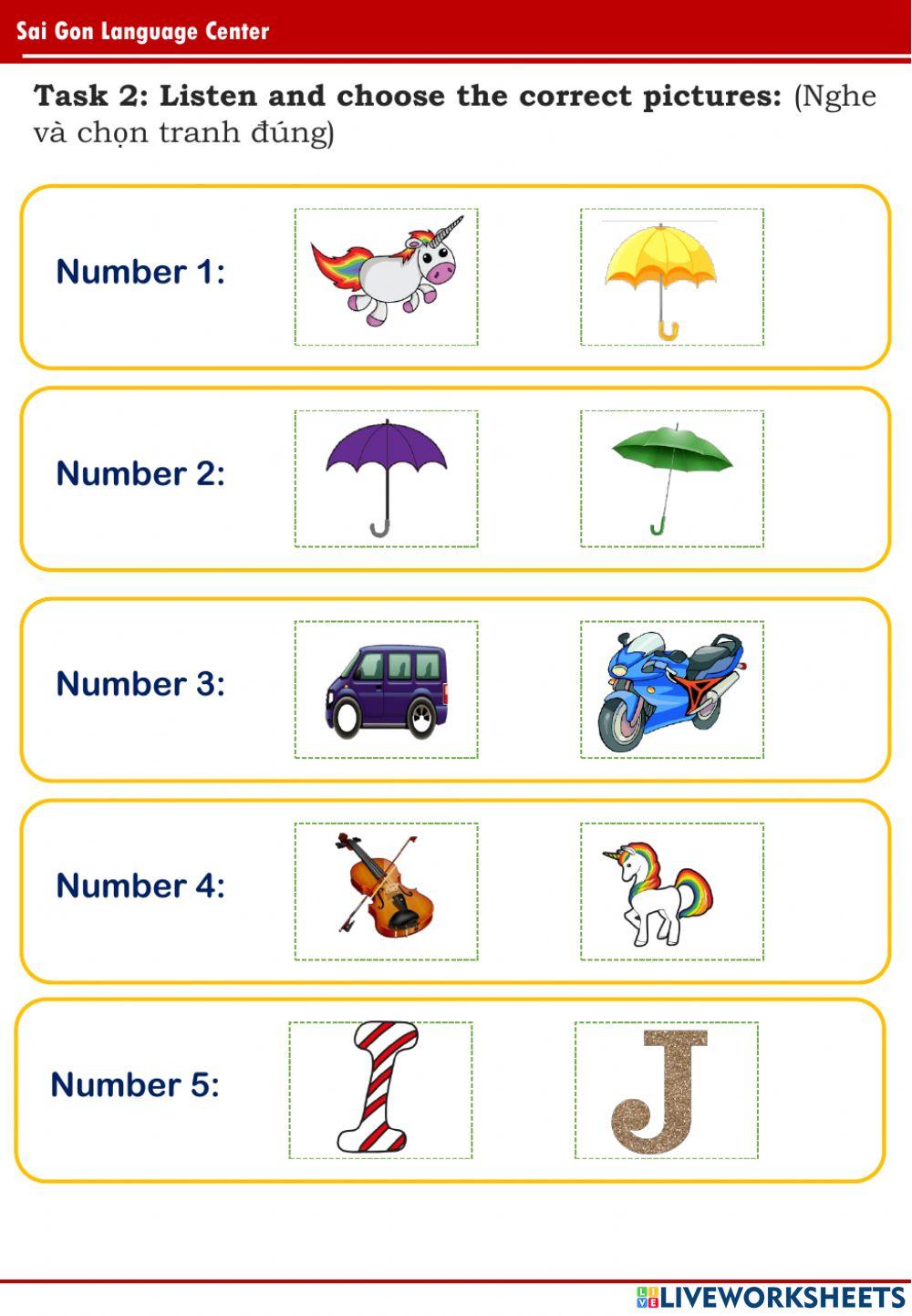 PPD A4 (Unicorn, Umbrella, Van, Violin)