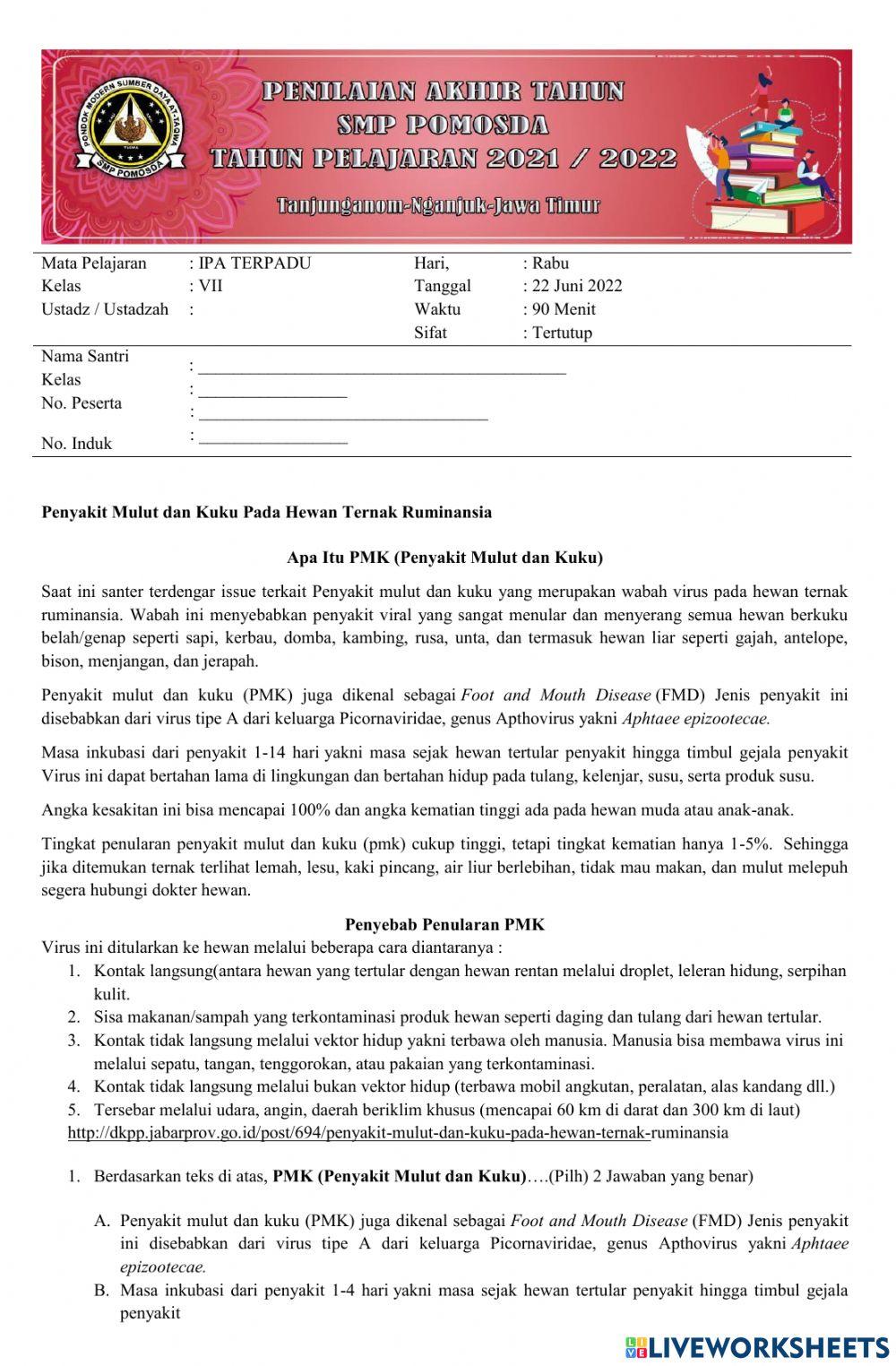 PAT IPA VII GENAP 2022