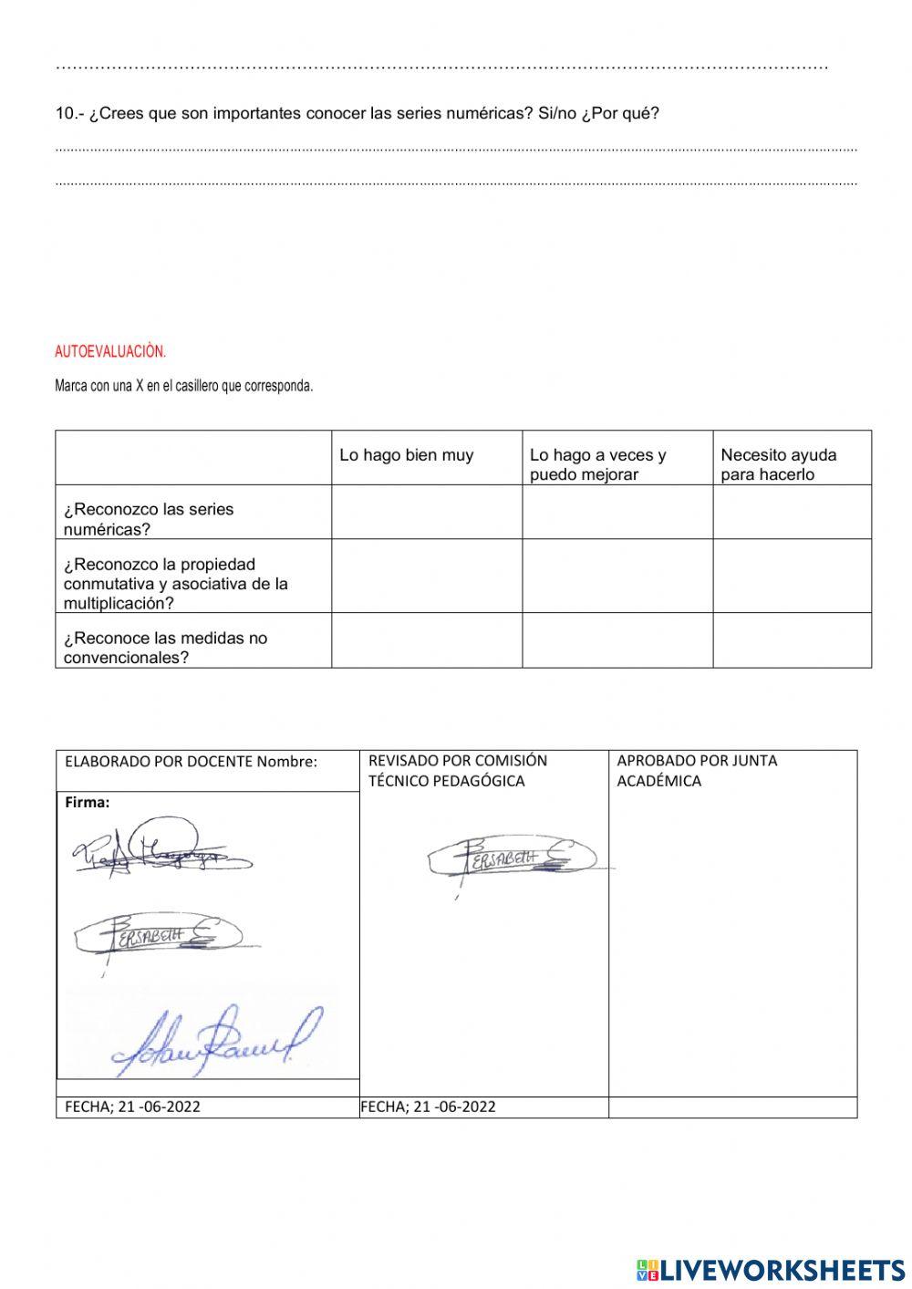 Examen de matemática