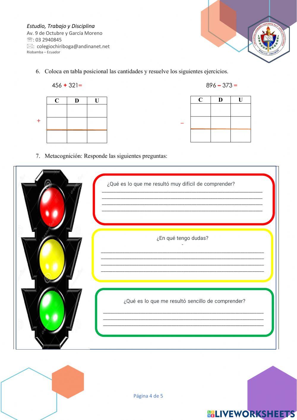 Evaluación de matemática