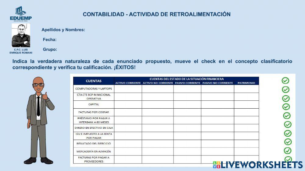 Reclasificación de rubros