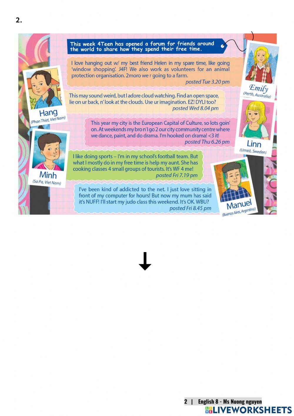 E8U1 (speaking) Leisure activities -nuongnguyen