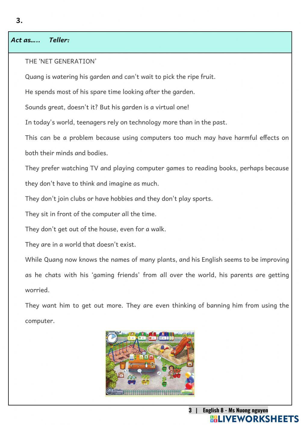 E8U1 (speaking) Leisure activities -nuongnguyen