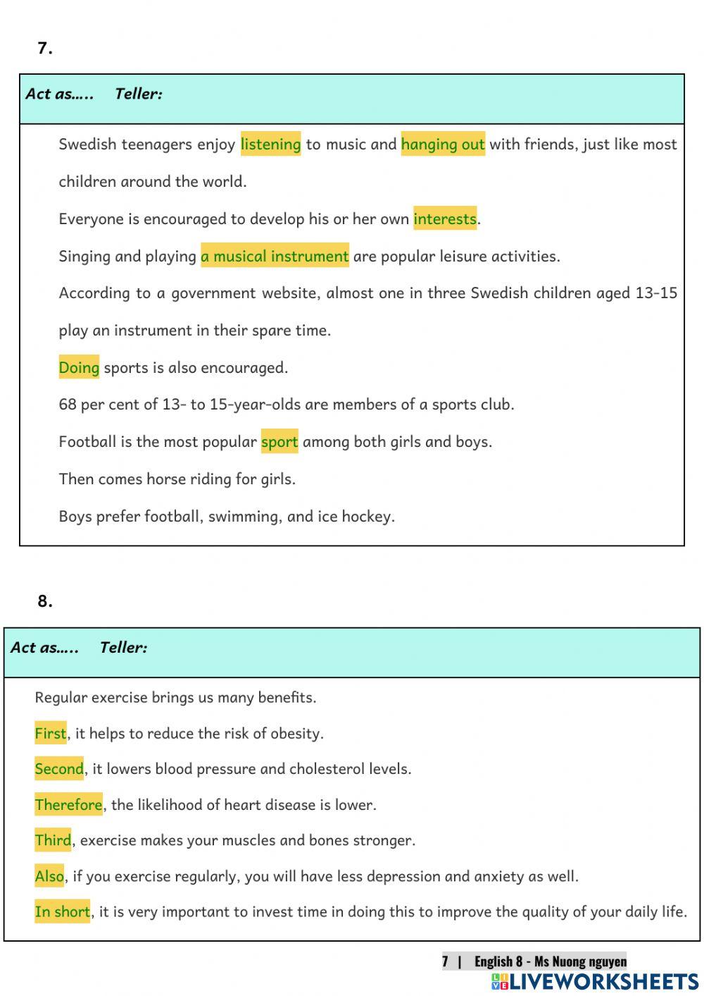 E8U1 (speaking) Leisure activities -nuongnguyen