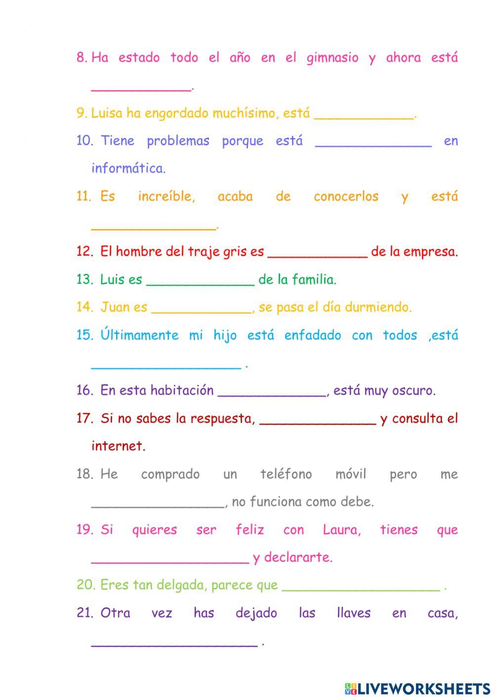 Expresiones con los animales