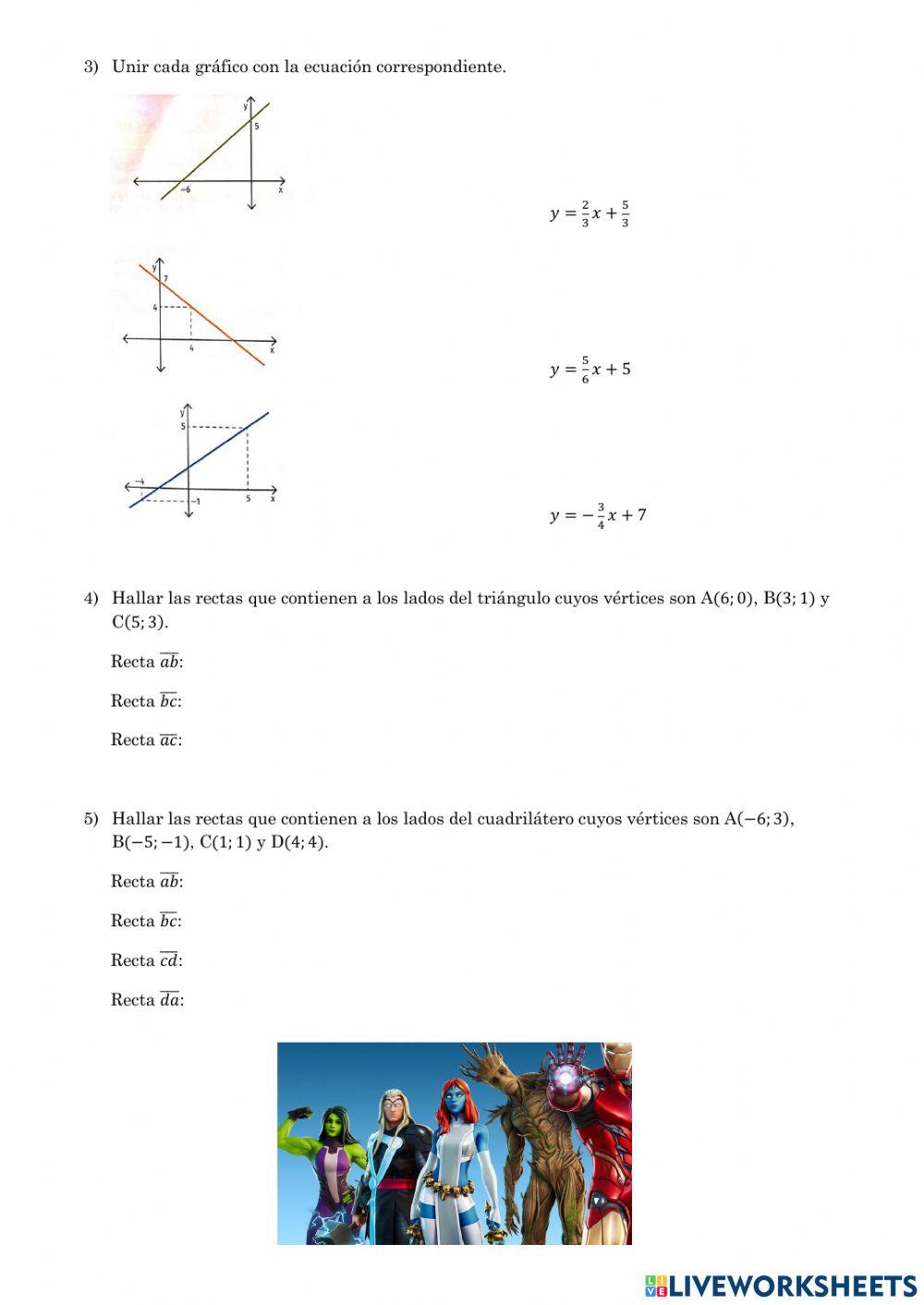 Ecuación de la recta 2