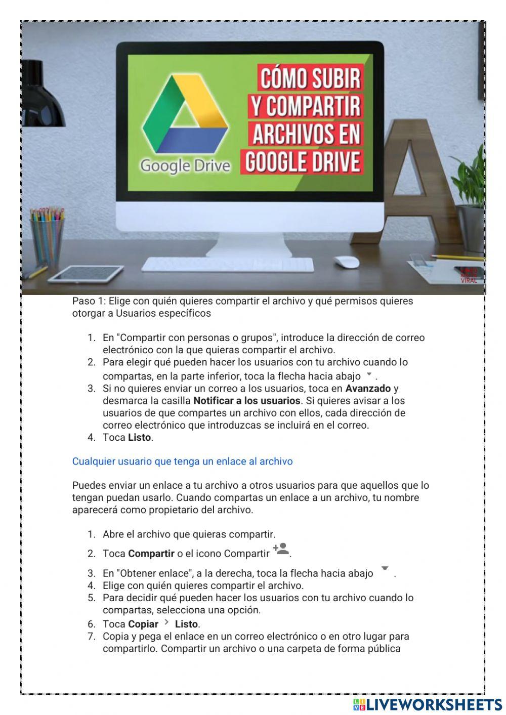 ORGANIZACIÓN DE LA CARPETA DOCENTE EN EL DRIVE