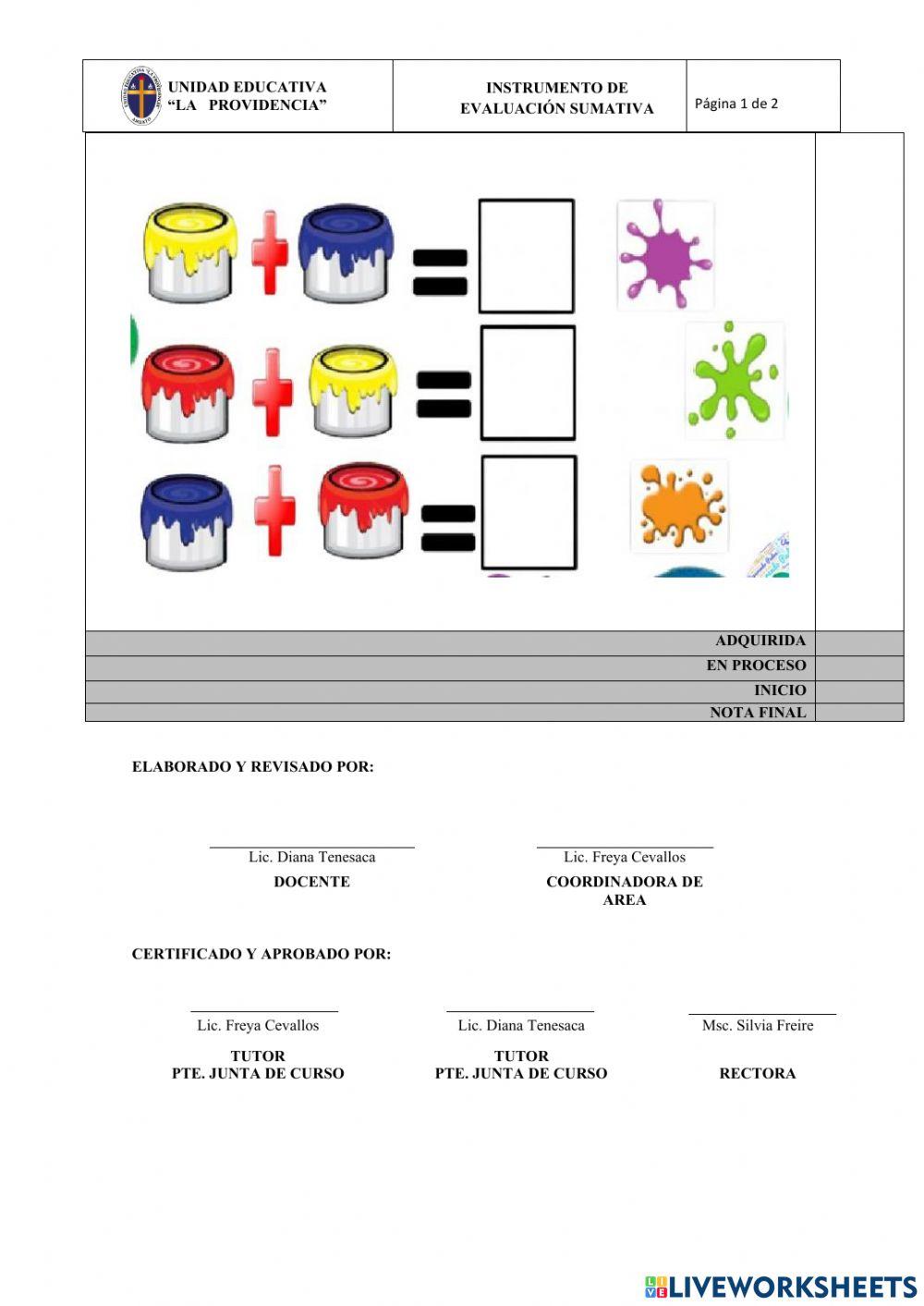 Evaluación 2Q Lógico Matemáticas