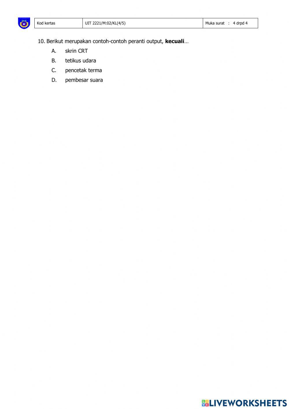 Kerja Lapangan Penyelenggaraan Komputer