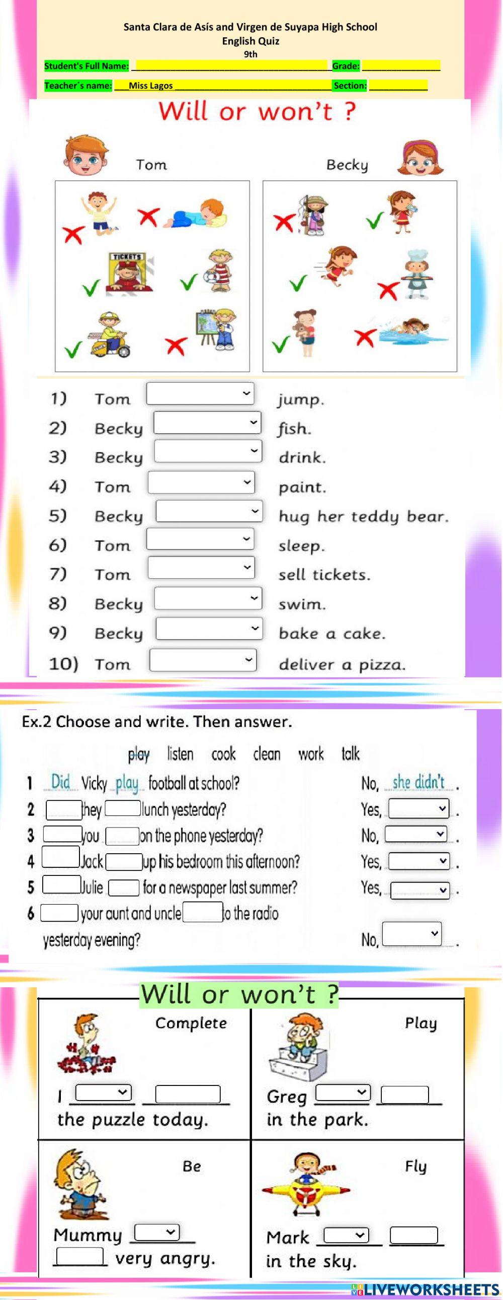 9no Grado- 2do parcial