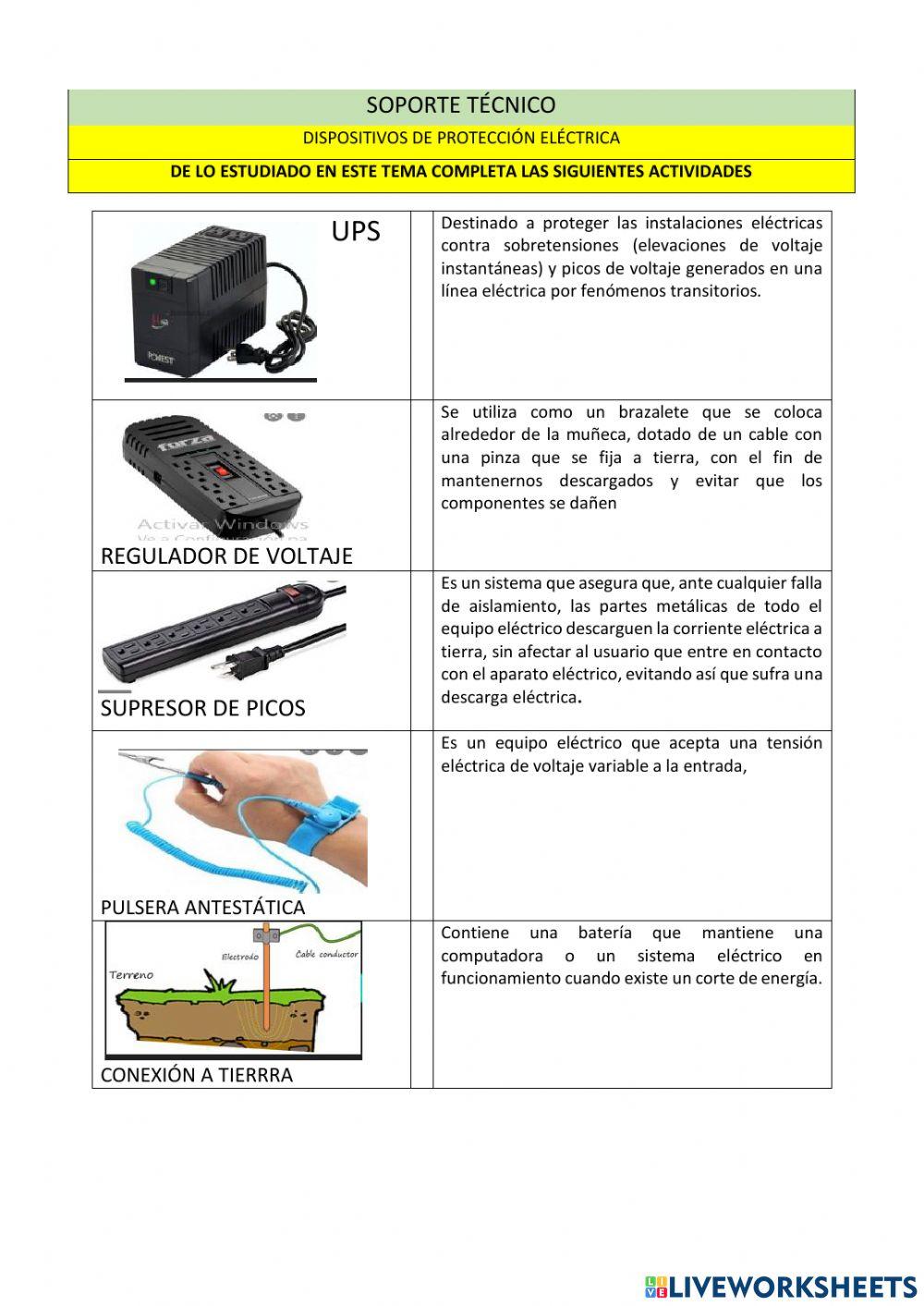 Dispositivos de protección