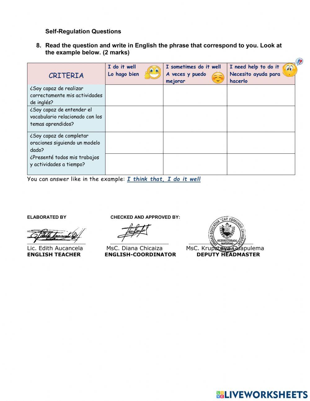 Second term test 9no