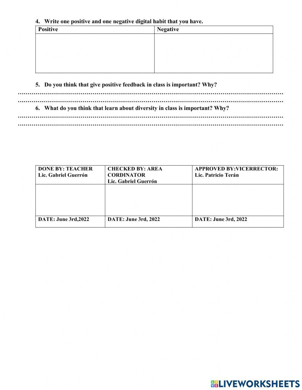 Second quimester test