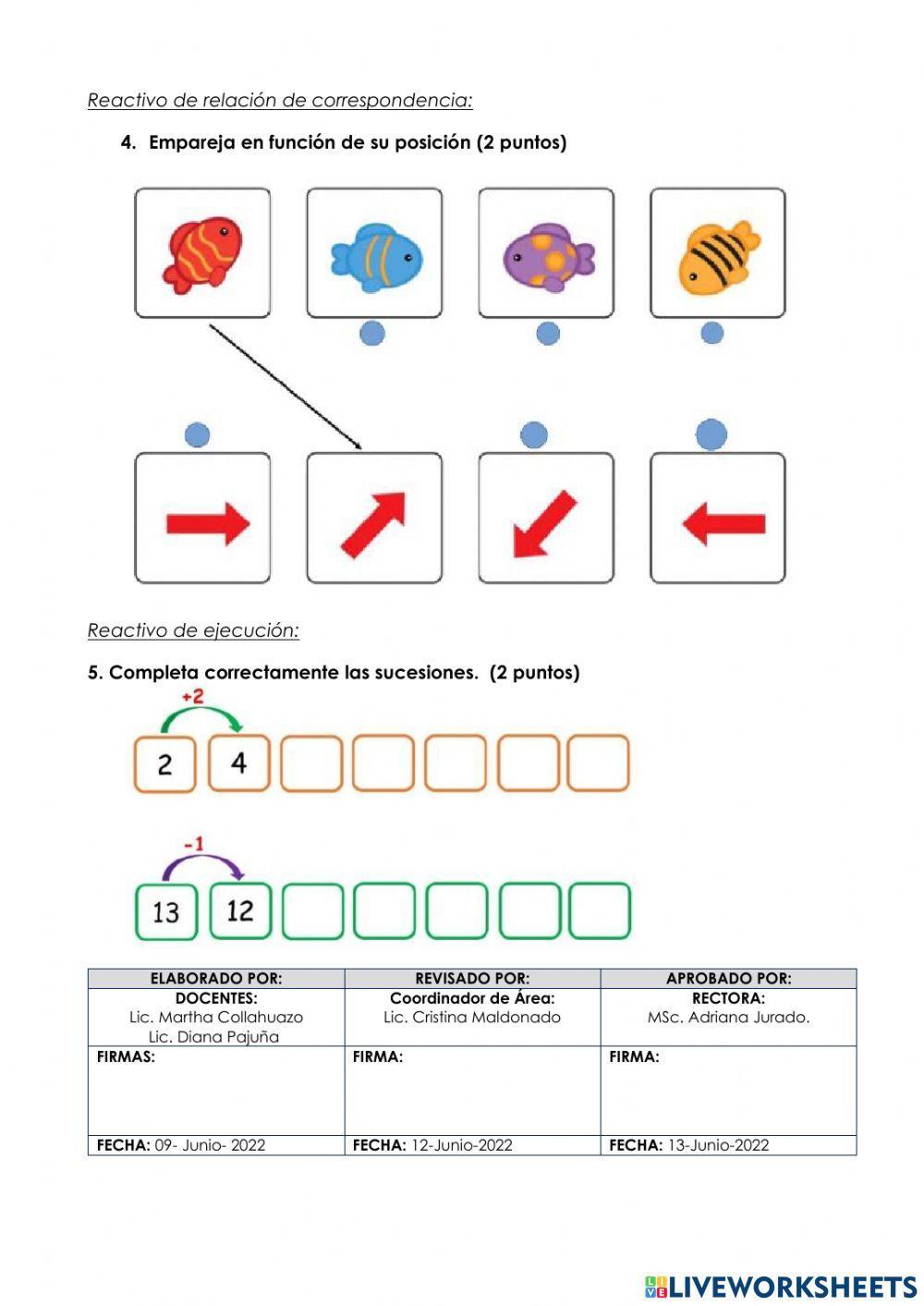 Evaluacion desarrollo del pensamiento