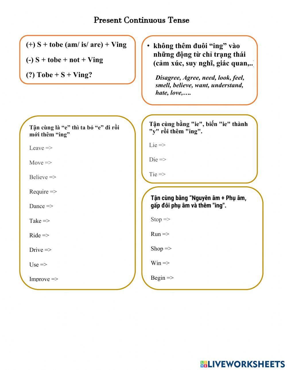 Present continuous tense 1-lia