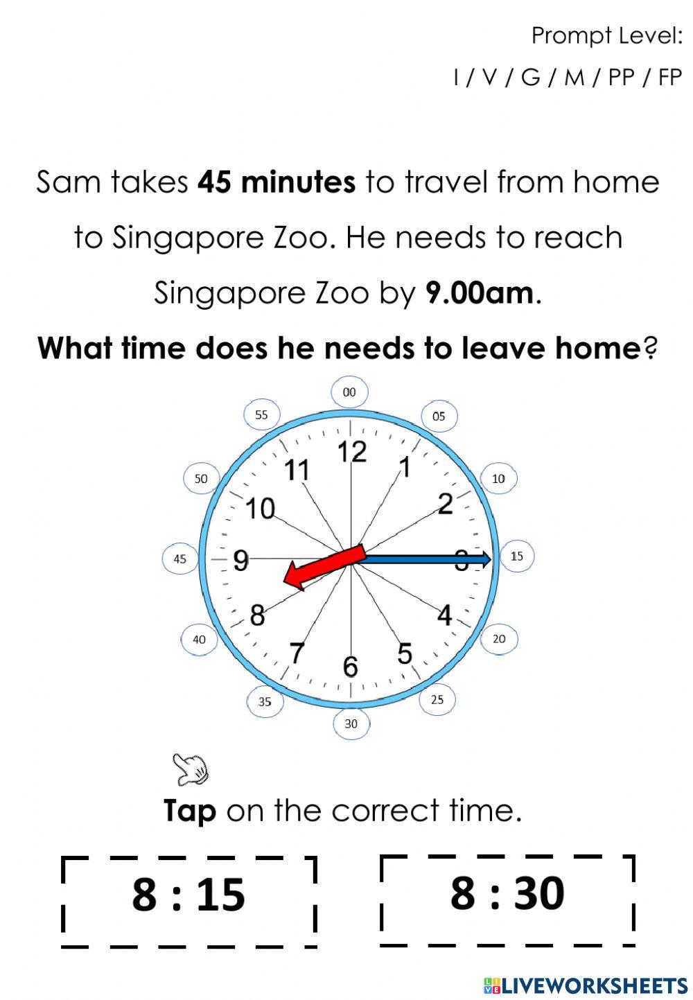 Telling Time to 15 Minutes