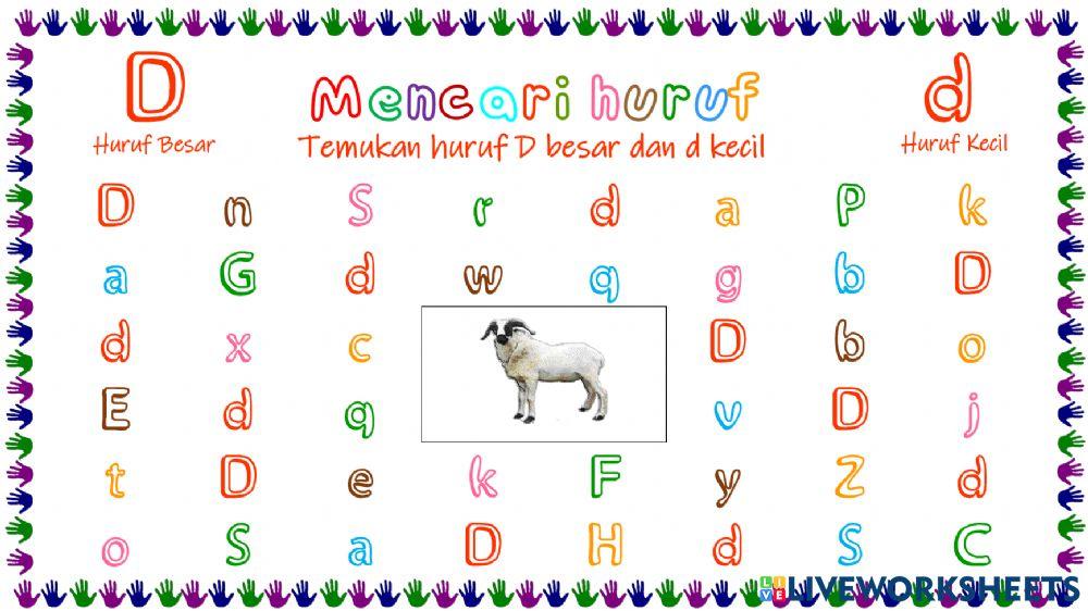 Mencari Huruf D dan d