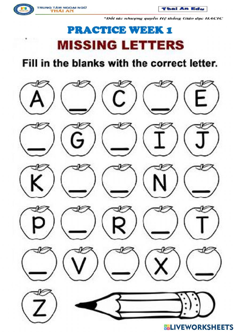 Alphabet practice week 1 (AC)