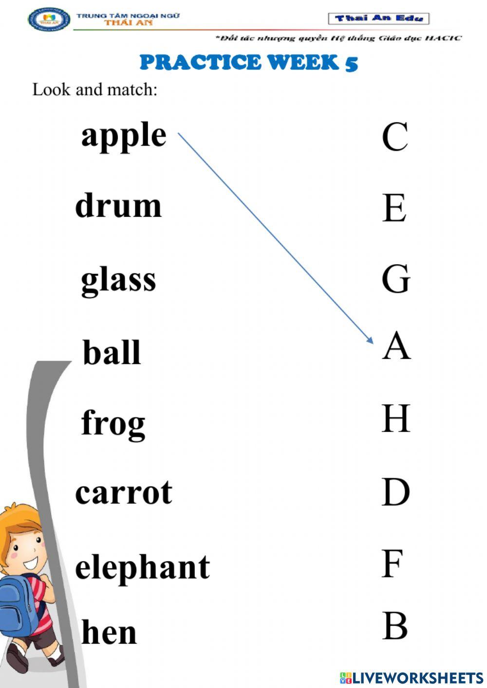 The alphabet practice week 5 (AC)