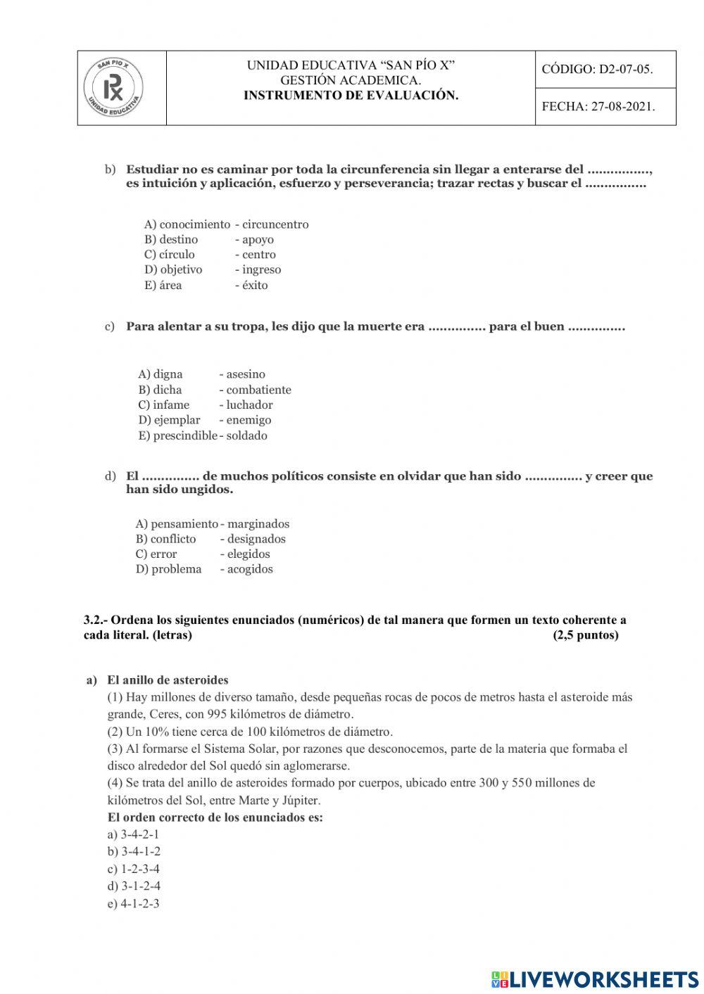 Desarrollo del pensamiento