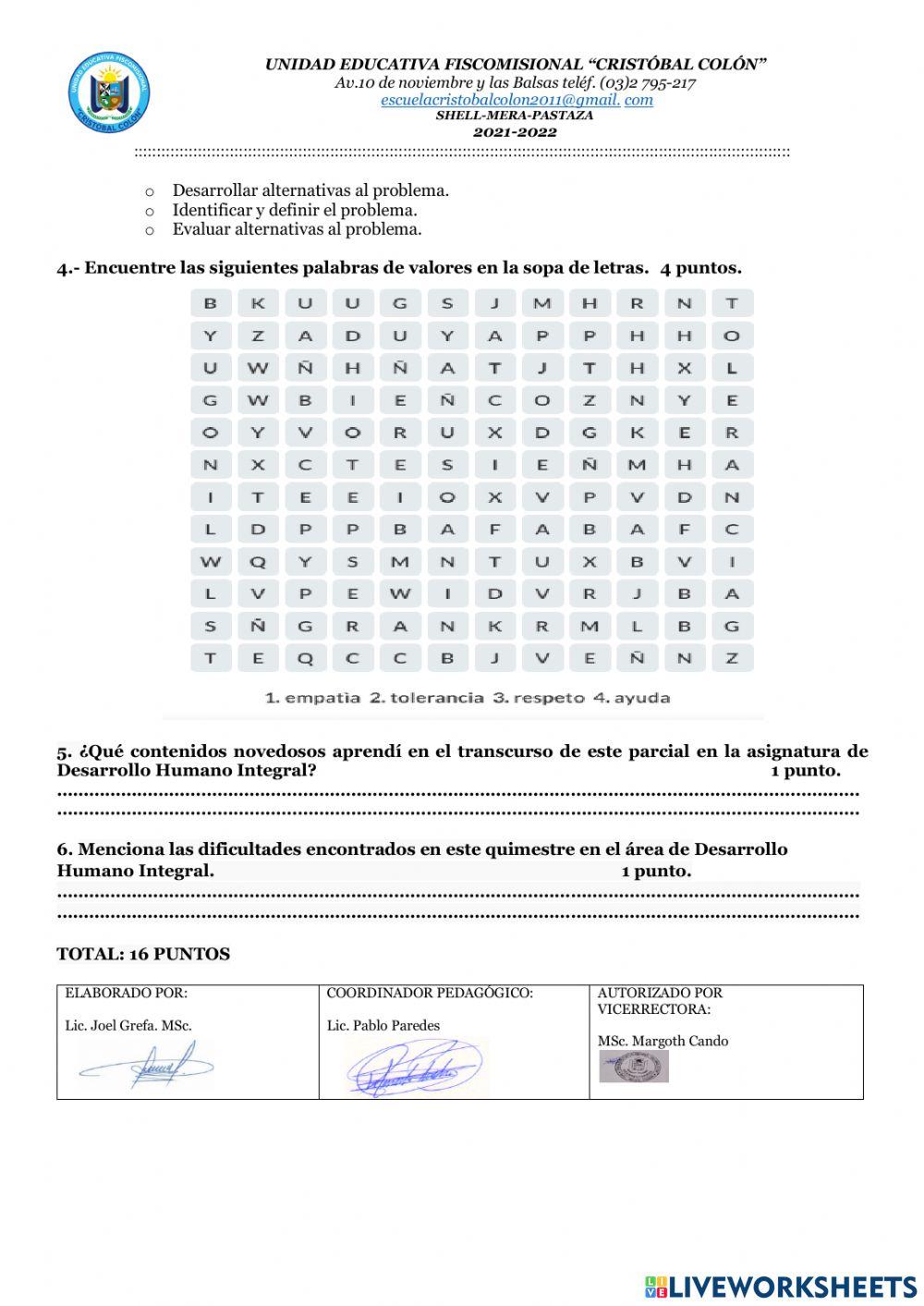 Desarrollo humano integral