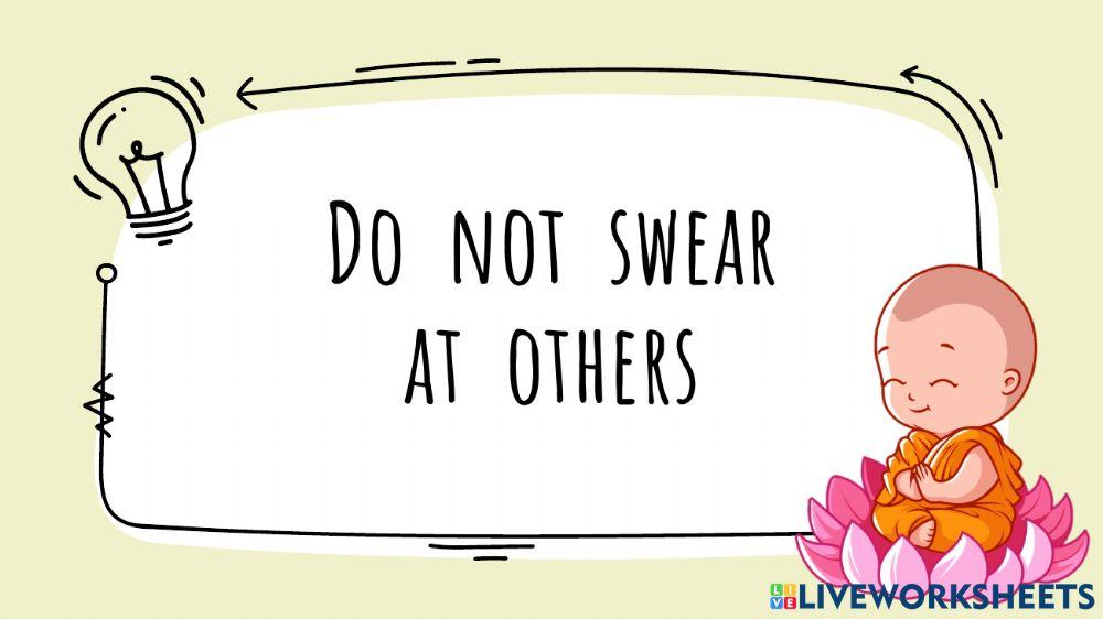 Do not swear at others online exercise for live worksheets