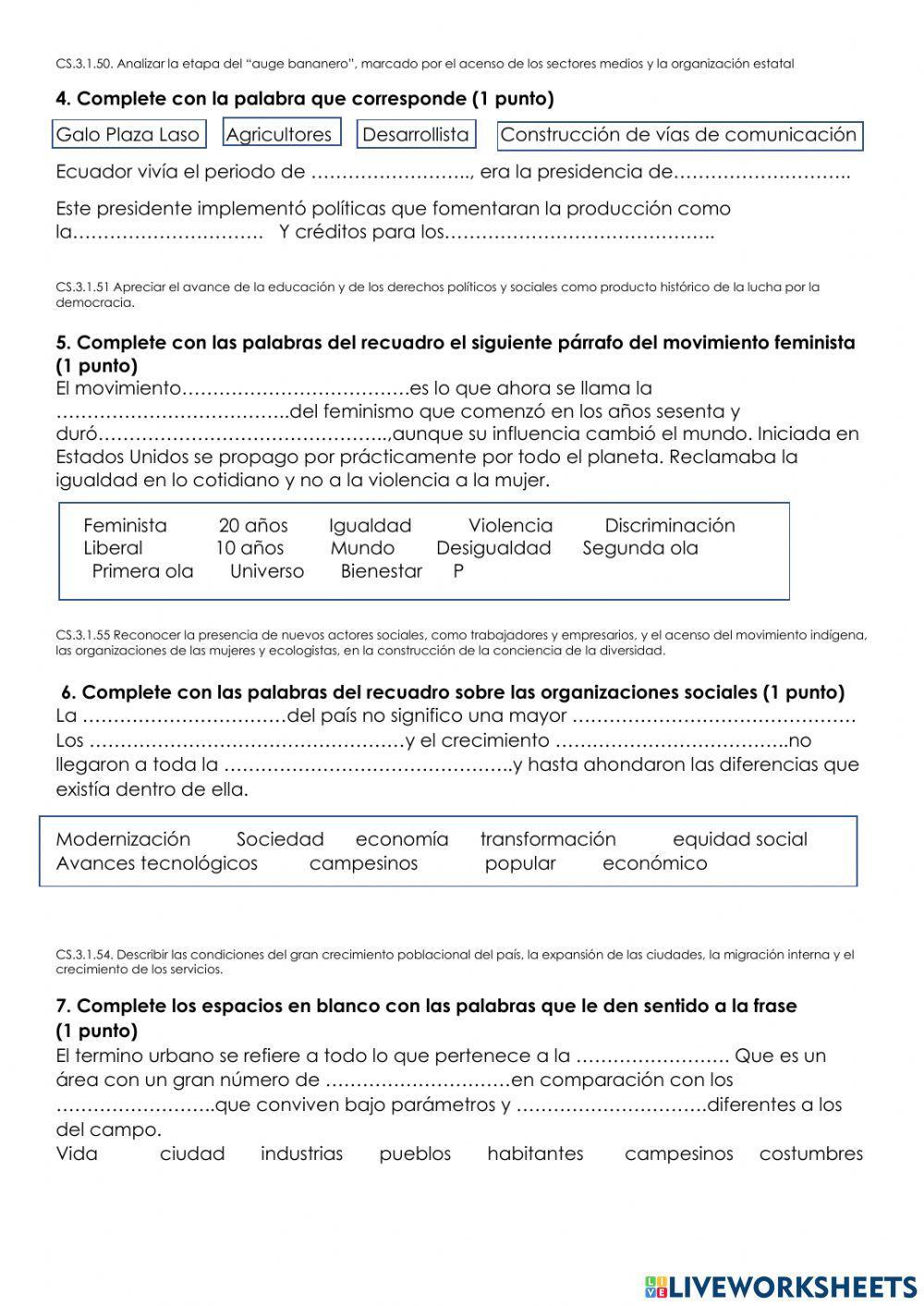 Examen de Estudios Sociales