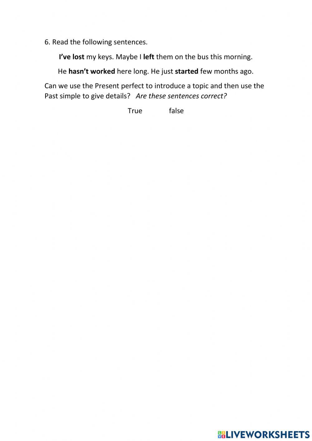 Present Perfect vs Past simple